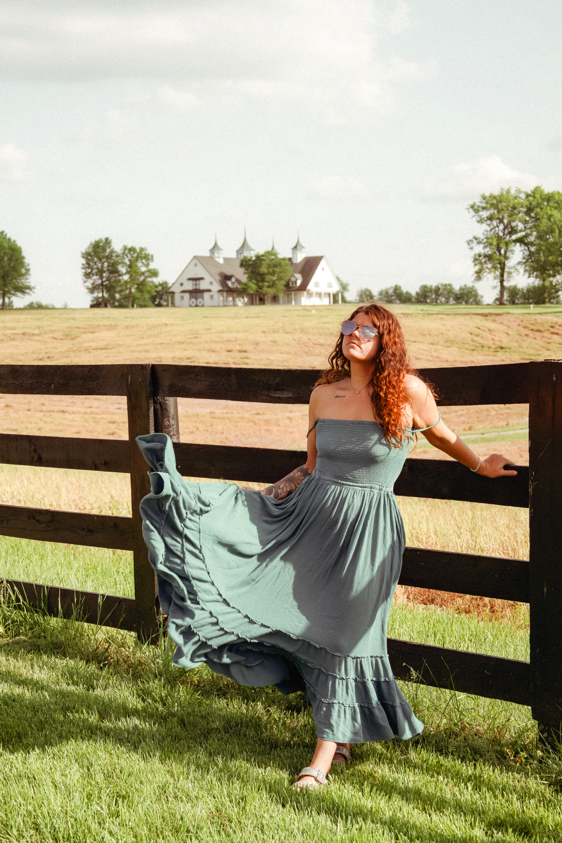 Portrait session on a Kentucky horse farm